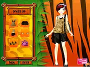 Wild Animal Ball Dress Up online game, screenshot of three girls Lilly Ella Sarah in wild animal print outfits and makeup, free makeover game