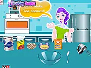 Tea Cookies free cooking game image, play online baking simulation, mixing ingredients for sweet treats