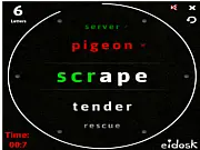 Play Fast Typer 3 online typing game, showing the words to be typed and the circular timer.