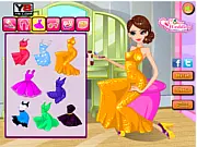 Romantic Dinner Date Makeover free game, helping Brenda choose a beautiful dress for a date on PlayArcadeHub