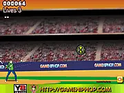 Play Ben 10 Baseball Challenge free online, sports arcade game, hit Omnitrix watches with Ben Tennyson
