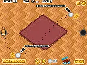 Cheese Race Puzzle online game screenshot showing a small mouse navigating a thorny maze towards a piece of yellow cheese