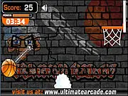 Ultimate Mega Hoops 3 free online basketball game screenshot, helping grandma score hoops, physics skill game