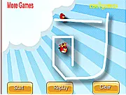 Screenshot of Angry Bird Rescue Princess free game showing a drawn line acting as a ramp to save the bird character