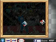 Flying Cricket Bat Sort My Tiles online game, showing a partially completed tile puzzle of a cricket bat