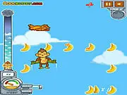 Play Monty's Moon free online upgrade distance game collecting bananas to fly to the moon
