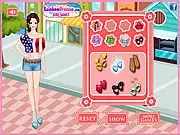 Crop Top Trend free online dress-up game screenshot showing a model wearing a stylish crop top and skirt outfit at PlayArcadeHub.