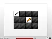 Memory Car Parts online game screen showing face-down cards and a few matched pairs of car engine parts