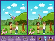 Loving Park Spot The Difference free online game, visual puzzle game, play difference finding game