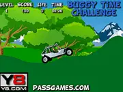 Screenshot of Buggy Time Challenge showing a racing buggy driving over rough, hilly terrain while collecting a shining star