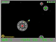 Play Graibot free online, retro 360-degree gravity platformer game, robot collecting gears in space, old school arcade game