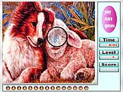Funny Forest Friends Hidden Numbers free online game, finding hidden numbers in a forest scene, engaging hidden object game with funny animals