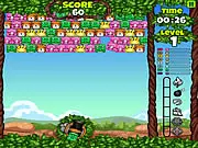Play Jungle Blocks free online bubble shooter game, match 3 colored animals, use power-ups and cool gimmicks, jungle puzzle game.