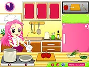 Maggie's Kitchen free online cooking game finding ingredients and following a recipe