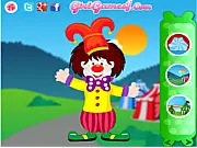 Funny Clown Dress Up game, free online circus game for kids, decorating a clown, costume makeover game on PlayArcadeHub