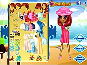 Lisa's Summer Fashion dress up game, free online resort wear game, stylish beach outfits, Caribbean vacation fashion on PlayArcadeHub