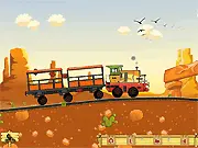 Good Train free online game, physics puzzle, driving simulator, transport goods, control speed