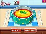 French Onion Soup Cooking Game, free online food preparation game, slicing onions and making broth, virtual chef simulation on PlayArcadeHub