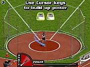 The Hammer Throw game in action, showing an animated athlete mid-spin, preparing to release the hammer for a long-distance throw.