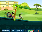 Play School Race: BMX Valley Showdown, a free online racing game where you race a BMX down a valley track