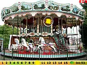 Finding the hidden numbers concealed in the Merry Go Round scene in the free online game