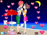 Kissing Couple Dressup game, play free online couple dress-up, Tina and boyfriend romantic date, fashion game for two