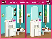 Screenshot of Dressing Room Difference game showing two side-by-side images of a luxurious dressing room with subtle variations