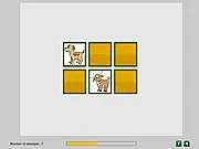 Play Farm Animal Memory free online game, match cute farm animal pairs, memory training game for kids