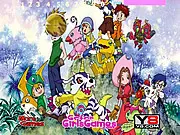 Power Kids Hidden Numbers free online game showing cartoon superheroes in action with a number '3' subtly hidden in the background