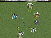 Play Zombie Army Madness 2 free online, zombie troops attacking graves in a graveyard