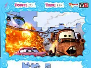 Play Cars 2 Jigsaw Puzzle free online game. Featuring Lightning McQueen and Mater solving fun jigsaw puzzles.