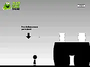 A terrifying image from The Toy Factory game showing the player character running from a massive, malfunctioning piece of industrial machinery or a giant killer toy.