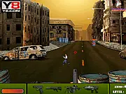 Play 3D Sniper Flash free online, aiming down the scope of a sniper rifle in the city