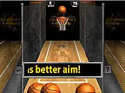 Slam Dunk Mania free online basketball game, shooting a basketball into a moving hoop, arcade sports game on PlayArcadeHub