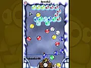 Screenshot of Shoot Frozen Bubble free online game showing colorful bubbles and the shooter canon