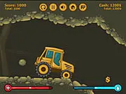 Mine Escape free online running game screenshot showing a character escaping a collapsing tunnel