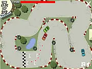 Draw Race online game screenshot showing a car on a track and a player drawing the racing line with a mouse or finger