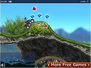 New Dimension Mountain ATV bike navigating over obstacles, free online motocross game