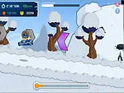 Niwit Slide free online snowboard racing game, hit speed markers and use turbo