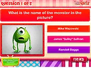 Play Monsters Inc Quiz free online game, trivia test for Monsters Inc fans on PlayArcadeHub