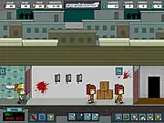 Wasted Colony free online game screenshot showing survivors defending a safe house with traps during a zombie attack