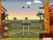 Fruits War free online logic puzzle game, animated fruit characters ready to battle