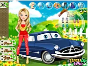 Lina's Weekend Car Wash free online game on PlayArcadeHub - clean, polish, and style the car and the driver