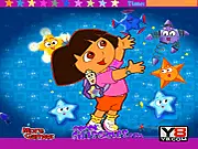 Dora the Hidden Star Explorer free online game for kids, featuring Dora the Explorer and Boots searching for hidden stars in a colorful landscape
