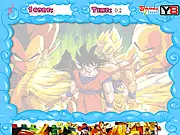 Jolly Jigsaw Dragon Ball Z free online puzzle game featuring characters like Goku and Vegeta in their Super Saiyan forms