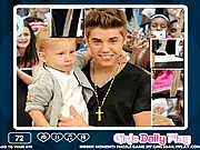 Justin Bieber Moments Puzzle free online jigsaw game featuring six snaps of the pop singer on PlayArcadeHub