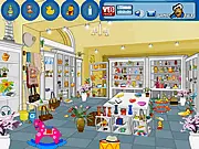 Screenshot of the Gift Shop Hidden Objects game, showing a detailed store interior.