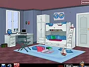 Kids Play Room Escape free online game, point and click puzzle to find hints and escape