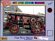 Funfair Hidden Objects free online game, find a ladybird, spider, and bee in a carnival photo