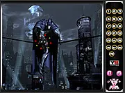 Batman logo with several numbers hidden around it in the free online hidden object puzzle game Batman Hidden Numbers PlayArcadeHub